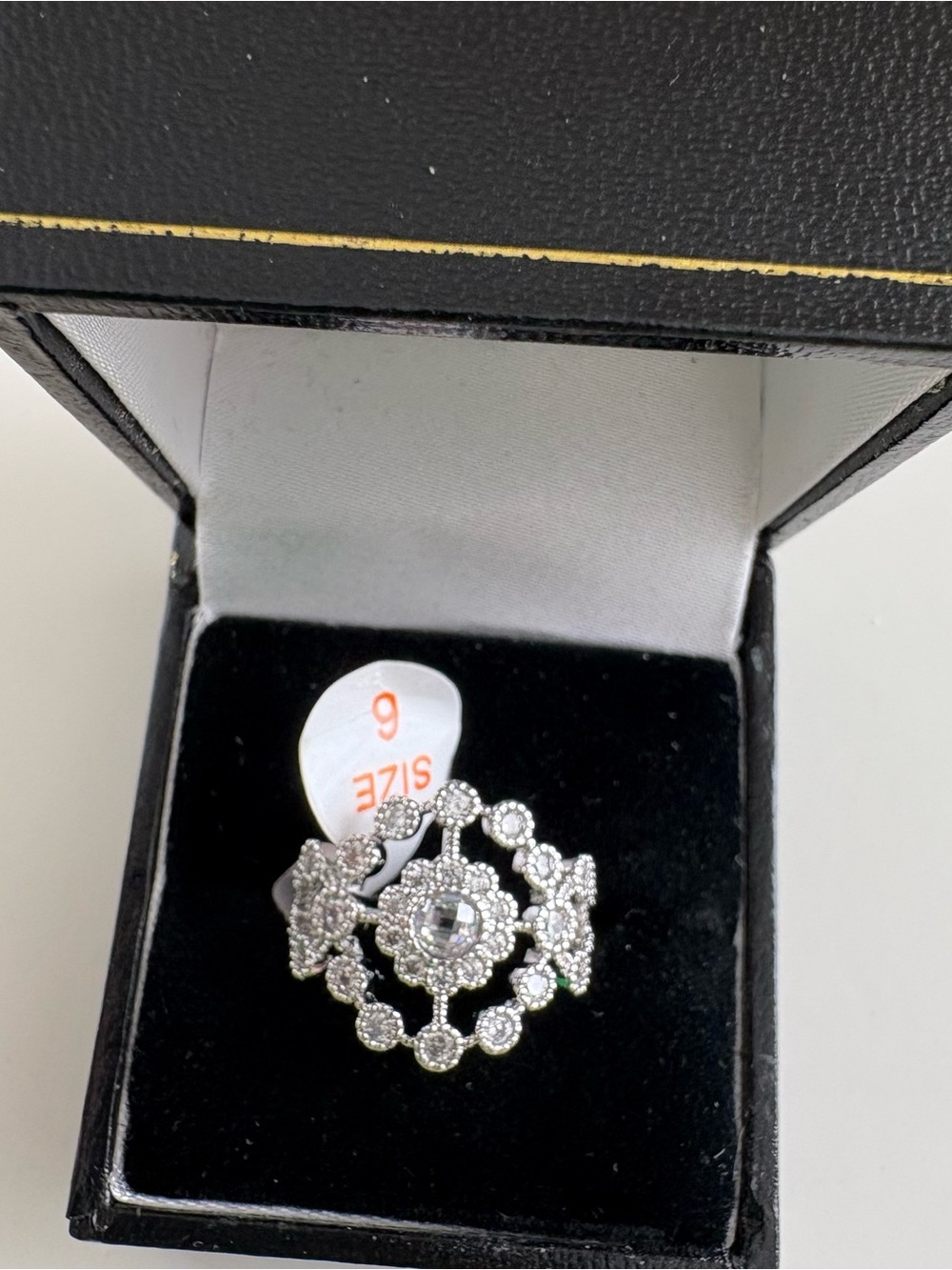 Bomb Party Oceans Whisper RG83920 Diamond CZ Rhodium Plating